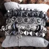 MD fashio pärlstav armband set naturlig sten metall kristall 5 st armband armband set för kvinnor mode smycken271q