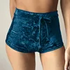 Frauen Velvet Draw String Elastic Shorts lässig hohe Taille Skinny Short Hosen Heiße Hosenboden Fashion PPA17