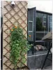 Wooden fence Carbonized and anticorrosive Fencing wood Trellis telescopic netting wall grid flower rack climbing vine