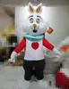 Высокое качество Реальные Фотографии Делюкс кролик костюм талисмана персонажа из мультфильма костюм для взрослых размер бесплатная доставка