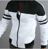 Giacca casual da uomo con zip da esterno Top Fashion Autunno Inverno Abbigliamento sportivo Giacca patchwork Cappotto a maniche lunghe taglia grande 2018