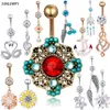 Surgical Steel Lots Of Piercing Nombril Tragus Earring Body Jewelry Navel Rings Fashion Dangle Belly Button Ring 20pcs