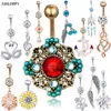 Chirurgisch Staal Veel Piercing Nombril Tragus Oorbel Lichaam Sieraden Navel Ringen Mode Dangle Belly Button Ring 20pcs205o