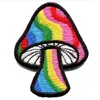 Nowy Grzyb Retro Hippie Miłość Pokój Rainbow Iron-On Patch Tkaniny Szycie Na Aplikacji Do Kurtki Ubrania Odznaka DIY Odzież