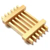 200pcs Wooden Soap Dish Tray Holder Storage Soap Rack Natural Bamboo Box Container for Bath Shower Bathroom Wholesale SN2548