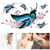 Autocollant de tatouage temporaire Waterproo, nouveaux autocollants d'art corporel 3D f pour femmes, faux tatouage d'art Taty papillon