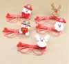 Children and adults dress up in glasses for Christmas, shine Santa Claus glasses, festive mood decorations, small gifts Led Rave Toy