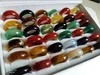 20st/Lot Män Kvinnor Multicolor Smooth Solid Jade Ring Lady Vacker Agate Ring Natural Gem Stone Charm smycken Lover Xmas Gift Great Value