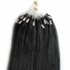 Graue 8a brasilianische reine Haarbündel 100G Ombre graue Haarverlängerungen 100s Loop Micro Ring Echthaarverlängerungen