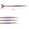 Sjöjungfru nagelkonst borste fisk svans gradient målning ritning blomma carving penna borr UV gel dotting manikyr verktyg