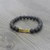 Piedra de lava volcánica Difusor de aceite esencial Pulseras Brazalete Equilibrio curativo Imán de yoga Cuentas de flecha Pulsera Joyería Regalos Wholesa2502005