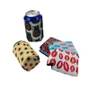 Neoprene dryckskylare Collapsible Slim Can Beer Insolators Premium Cola Soda Bottle Koozies Cactus Leopard Can Sleeve GH1616903554