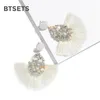 Colorful Crystal Fashion Tassel Earrings For Women Statement Charm Earings Fashion Jewelry Wedding Bridal Fringe Earring