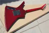 Factory Custom Unusual Red Electric Guitar With Flame Maple Veneer,Floyd Rose Bridge,Gold Hardware,Can be customized