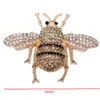 50mm or ton abeille broches Flatback insecte Bumbee strass broche cristal émail broche broche pour les femmes