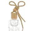 7 ml do cair do carro de vidro Perfume garrafa reutilizável vazio Volatilization automático de suspensão Garrafa Acessórios Madeira Cap Reutilização LX8146