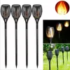 LED torche solaire lumière torches lampe jardin lumières vacillantes flamme extérieure étanche paysage décoration pelouse chemin projecteur 51LED B5919