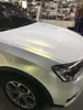 Pearlecsent Hameleon Glossy White Gold Vinyl Wrap с воздушным выпуском жемчужного глянцевого фальшиво -фольги Diy Styling Sticker Film Пленка 1 52x3039