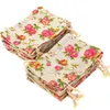 Paquete de ABUI-30 bolsas con cordón de rosas, bolsas de arpillera con flores, bolsas de regalo para joyería, manualidades, fiesta de boda