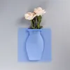 Silicone Sticky Vase Wall Magic Växt Vaser Seamless Paste Magic Silicone Flower Pot Soft Bottle Flowers Vase