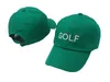 Partihandel 5 färger Nya skaparen Golf Hat Golf Letter broderad baseballmössa Justerbara strapbackhattar Golf Boll Caps 50 st