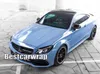 Porzellan Blau Gloss Vinyl Wrap China Blaue Auto Wrap mit Luftblase Freie Fahrzeug Wrapping mit niedrigem Kleberkleber 3m Qualität 1.52x20m 5x67ft