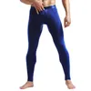 Winter pijama hombre Men Sexy Underwear Underpants Long Thermal Pants Separation Slim Stretch Pajamas Men Sleepwear o161