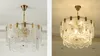 Amerikan lüks bakır cam kristal avize Led Chandelie post modern bir retro oturma odası yemek odası yatak odası tavan lambası MYY