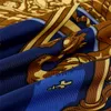 Ny Twill Silk Scarf Kvinnor Mode Stor Hijab Century Battleship Utskrift Fyrkantiga Halsdukar Sjalar Wraps Kvinnliga Foulard Bandana 130cm*130cm