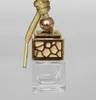 Perfume Bottle Cubo Carro Pendurado Perfume Ornamento Air Refrogerador Óleos Essential Difusor Fragrância Vazio Garrafa de Vidro 5ml 4Color GGA1480