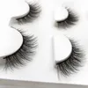 3D vison faux cils Extensions 3 paires croix naturel long fait à la main cils maquillage pleine bande faux cils