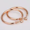 Hot Sales 18k Platinum/Rose Gold Plated Elegant 3cm Hoop Earrings äkta österrikisk kristallmodedräkt örhänge smycken