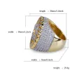 Hip Hop Casting Jesus Religiöse Ringe leuchten 18K Real Gold Platted Cubic Zircon Diamond Finger Ring Schmuck Schmuck