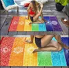 Nieuwe Rainbow Stripes Sjaal Bohemen Muur Opknoping India Mandala Deken 7 Chakra Gekleurde Tapijt Summer Boho Beach Handdoek Yoga Mat1