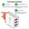 3 Ports Wandladegeräte QC30 Schnelle Gebühren drei USB -Telefonadapter EU US -Stecker schnelles Laden für iPhone Samsung Smart Phone1331824