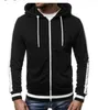 Män Höst Pullover Hoodie Hooded Sweatshirt Borstat Fleece Hoody Top Warm Sweatshirt Hooded Zipper Top Coat Outwear Plain M-3XL