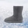 Hot Sale-Boots För Kvinnor Kastanj Svart Blå Rosa Kaffe Designer Snö Fur Boot Womens Ankel Knäskor