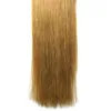 Hot T6/27 Brown And Blonde Ombre Peruvian Straight Virgin Hair 100g Two tone ombre Pre Bonded keratin Nail F TIP Human Hair Extensions