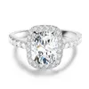Drop Verzending Hot Koop Simple Mode-sieraden 925 Sterling Zilveren Kussen White Topaz CZ Diamond Women Wedding Band Ring Gift