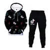 Big Boy Girl Tiktok Set Vestiti Primavera Autunno Tik Tok Children039s Stampa Felpa con cappuccio TopTrouser 2PC Tuta Kid Suit Out3467827