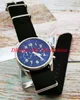 1858 Japan Quartz ChronOgrph Mens Watch Rostfritt Stålväska Tyg Nylonband Stopwatch Blue Dial Gents Ny armbandsur U0114086