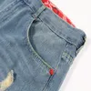 2019 весна и осень Новые ретро отверстия джинсы мужчины лодыжки брюки хлопчатобумажные джинсовые брюки мужской плюс размер высокого качества разорванные джинсы J123