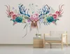 Custom Mural Wallpaper For Kids Room Hand Painted american deer Wallpaper Murals Papel De Parede