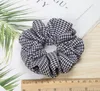 Fasce per capelli scrunchy Plaid Scrunchie Coda di cavallo Fascia Griglia Porta capelli Corda Copricapo Elastico Moda Pied de poule Accessori per capelli D4853