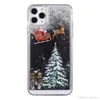 2020 sapin de noël paillettes étoiles liquide sables mouvants téléphone dur couverture arrière pour iphone 11 11promax XS MAX XR galaxy s10 note10 S9PLUS