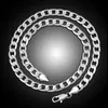Mode 4MM seitlich 925 Sterling Silber Ketten Halsband Halsketten für Frauen Männer Luxus Schmuck Größe 16 18 20 22 24 Zoll