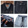 Men's Jeans Denim Jacket Men 2 Two Piece Set Spring Autumn Plus Size 6XL 7XL 8XL Black Jean Pants Motorcycle Clothes Man Coat Trousers1