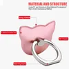 Cat Ear Finger Ring Mobiele telefoon Smartphone Stand Holder Mount Support voor iPhone iPad Xiaomi All Smart Phone willekeurig