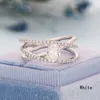 Bague géométrique en diamant Zircon pour femme, personnalité créative, cadeau de luxe, bijoux de styliste, promesse de fiançailles, ring9876467