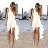 Chiffon Short Beach Wedding Dresses Cheap Scoop Neckline Sleeveless Bridesmaid Dresses Summer Boho Bridal Gowns Custom Size